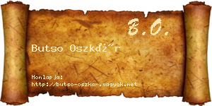 Butso Oszkár névjegykártya